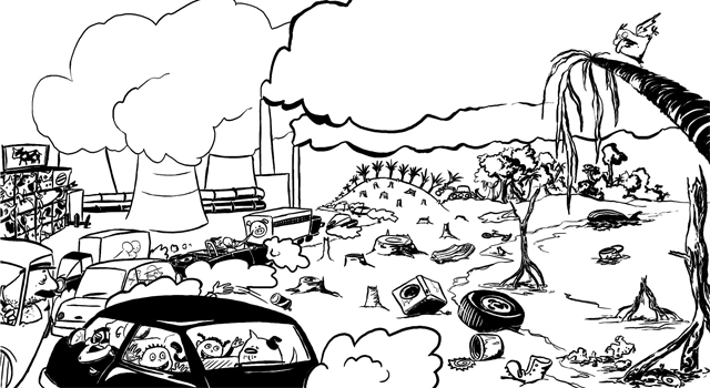 digital, one version for the subject pollution the environment, created with Climate Media Factory, 2014